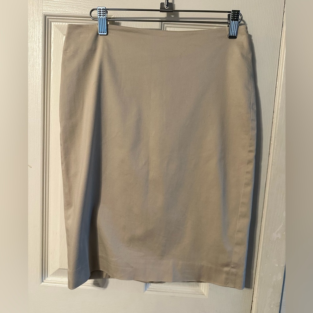 Ann Taylor Beige Pencil Skirt